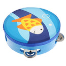 NEW Wooden Tambourine Hand Bell Drum Musical Percusion Instrument-Fish