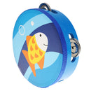 NEW Wooden Tambourine Hand Bell Drum Musical Percusion Instrument-Fish
