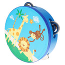 NEW Wooden Tambourine Hand Bell Drum Musical Percusion Instrument-Animals