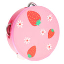 NEW Wooden Tambourine Hand Bell Drum Musical Percusion Instrument-Strawberry