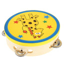 NEW Wooden Tambourine Hand Bell Drum Musical Percusion Instrument-Giraffe