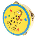 NEW Wooden Tambourine Hand Bell Drum Musical Percusion Instrument-Giraffe