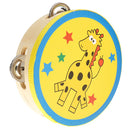 NEW Wooden Tambourine Hand Bell Drum Musical Percusion Instrument-Giraffe