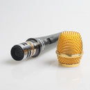 PC-M10 Black&Gold Condenser Microphone Mic with 3m Cable & Anti-wind Foam Cap
