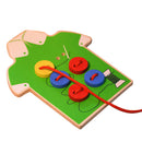 Children DIY Pretend Play Wear the Button Preschoolers Educational Toy-Green