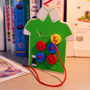Children DIY Pretend Play Wear the Button Preschoolers Educational Toy-Green