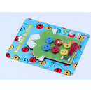 Children DIY Pretend Play Wear the Button Preschoolers Educational Toy-Green