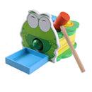 Wooden Cute Frog Knockout Table Hammering Knock Balls Kids Early Learning Toy