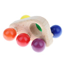 Kids Wooden Grasping Toy Push and Pull Car Wood Toy Developmental Baby Toy