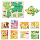 Educational Toy Building Blocks DIY Wooden Jigsaw Kids 3D Puzzle Cute Dog