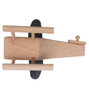 Environmental Solar Powered Wooden Plane Kids Early Dynamics Learning Toy