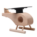 Environmental Solar Powered Wooden Plane Kids Early Dynamics Learning Toy