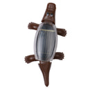 Cute Solar Power Mini Crocodile Reptile Animal Model Kids Educational Toy Home Decoration Brown