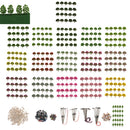 Pack of 20pcs Painted Model Trees Building Train Railway Layout Scenery DIY 1:75 SA80-B