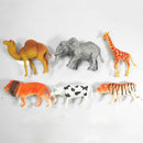 Set of Natural Wild Animal Model Figure Toy Milk Cow Camel Lion Tiger Elephant Giraffe Kids Creative Toy Gift
