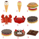 Food Pretend Play Wooden Magnetic Ice Cream Toy for Kid Girl Doll Game White