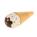 Food Pretend Play Wooden Magnetic Ice Cream Toy for Kid Girl Doll Game White