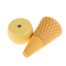 Kitchen Food Play Toy Wooden Magnetic Decorative Ice Cream Cone Kid Yellow