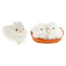 1 Pc Impish Rabbit Plush Kid Toy Model Desk Home Decor Furnishing Article