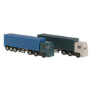 2Pcs Model Container Truck Figure Transporter Truck Vehicle Car 1:150 N Scale Building Scenery Layout
