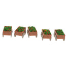 5Pcs Model Floats Flowerbed Park Garden Railway Border Parterre 1:50 O Scale Building Scenery Layout