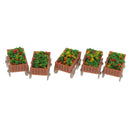 5Pcs Model Float Flowerbed Park Garden Railway Border Parterre 1:75 HO Scale Building Scenery Layout