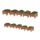5Pcs Model Float Flowerbed Park Garden Railway Border Parterre 1:75 HO Scale Building Scenery Layout