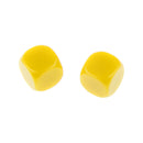 Pack of 25pcs Opaque Yellow Blank D6 Six Sided Dice Teaching Resources Party Supplies