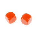 Pack of 25pcs Opaque Orange Blank D6 Six Sided Dice Teaching Resources Party Supplies
