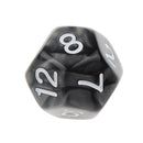Pack of 10pcs Pearl Black D12 Twelve Sided Game Dice D&D TRPG Games Party Supplies
