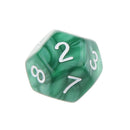 Pack of 10pcs Pearl Green D12 Twelve Sided Game Dice D&D TRPG Games Party Supplies