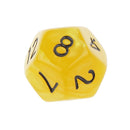 Pack of 10pcs Pearl Yellow D12 Twelve Sided Game Dice D&D TRPG Games Party Supplies