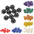 Pack of 10pcs Pearl Yellow D12 Twelve Sided Game Dice D&D TRPG Games Party Supplies