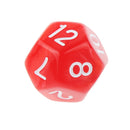 Pack of 10pcs Pearl Red D12 Twelve Sided Game Dice D&D TRPG Games Party Supplies
