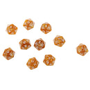 Pack of 10pcs Pearl Coffee D20 Twenty Sided Game Dice D&D TRPG Games Party Supplies