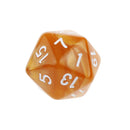 Pack of 10pcs Pearl Coffee D20 Twenty Sided Game Dice D&D TRPG Games Party Supplies