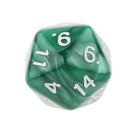 Pack of 10pcs Pearl Green D20 Twenty Sided Game Dice D&D TRPG Games Party Supplies
