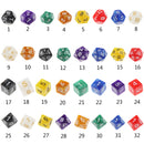 Pack of 10pcs Pearl Green D20 Twenty Sided Game Dice D&D TRPG Games Party Supplies