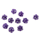 Pack of 10pcs Pearl Purple D20 Twenty Sided Game Dice D&D TRPG Games Party Supplies