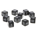 Pack of 10pcs Pearl Black D6 Six Sided Game Dice D&D TRPG Games Party Supplies Toys