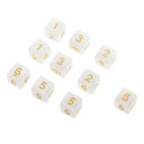 Pack of 10pcs Pearl White D6 Six Sided Game Dice D&D TRPG Games Party Supplies Toys