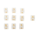 Pack of 10pcs Pearl White D6 Six Sided Game Dice D&D TRPG Games Party Supplies Toys