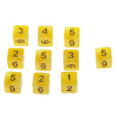 Pack of 10pcs Pearl Yellow D6 Six Sided Game Dice D&D TRPG Games Party Supplies Toys