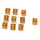 Pack of 10pcs Pearl Coffee D6 Six Sided Game Dice D&D TRPG Games Party Supplies Toys