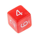 Pack of 10pcs Pearl Red D6 Six Sided Game Dice D&D TRPG Games Party Supplies Toys