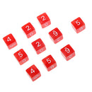 Pack of 10pcs Pearl Red D6 Six Sided Game Dice D&D TRPG Games Party Supplies Toys