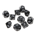Pack of 10pcs Pearl Black D10 Ten Sided Game Dice D&D TRPG Games Party Supplies Toys