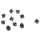 Pack of 10pcs Pearl Black D10 Ten Sided Game Dice D&D TRPG Games Party Supplies Toys