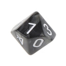Pack of 10pcs Pearl Black D10 Ten Sided Game Dice D&D TRPG Games Party Supplies Toys
