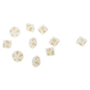 Pack of 10pcs Pearl White D10 Ten Sided Game Dice D&D TRPG Games Party Supplies Toys